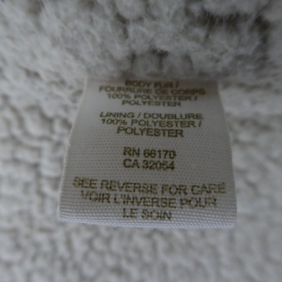 Free People Jacket Liner Vest Faux Shearling Male Snaps Cream M - Picture 5 of 9